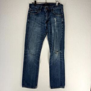 Lucky Brand 221 Original Straight Denim‎ Blue Jeans Mens Size W 28 L 32